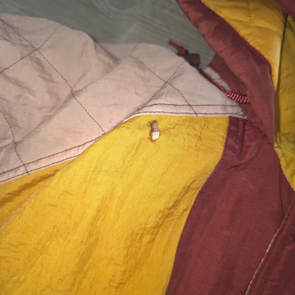 Vtg Starter Washington Redskins Hooded Puffer Jacket Burgundy Gold 90s XL - Picture 2 of 15